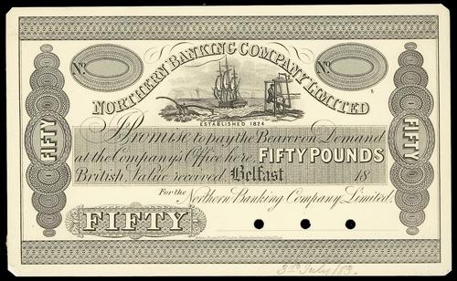 Northern Baning Company Limited 50 Pounds Proof ca.1883.jpg
