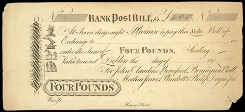 Beresford & Co. Post Bill 4 Pounds ca.1808.jpg