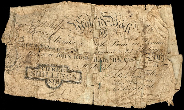 Malahide Bank Talbot & Co. 3s 9½d May 1803.jpg