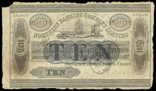 Northern Banking Company Ltd.  10 Pounds 1st June 1905 M. Edwards.jpg