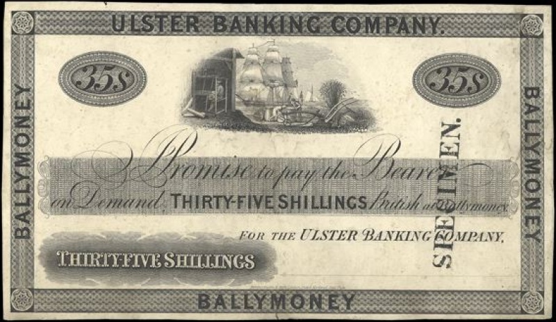Ulster Banking Company 35 Shillings Proof 1836-1845 Ballymoney.jpg