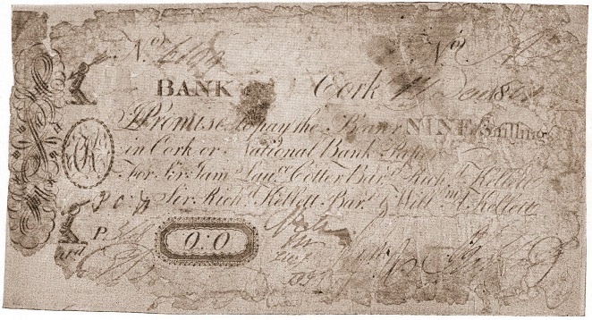 Cotter & Kellett 9 Shillings 1st Dec. 1800.jpg