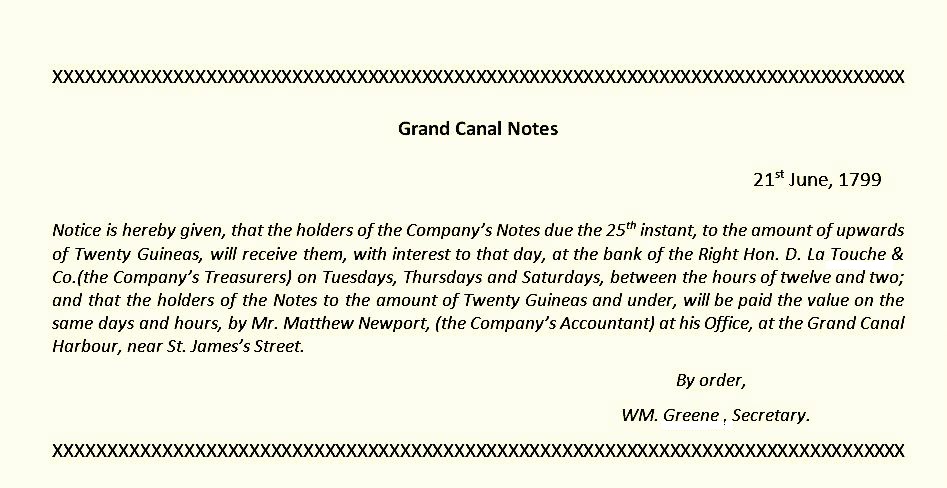 Grand Canal Company Notice 1799.JPG