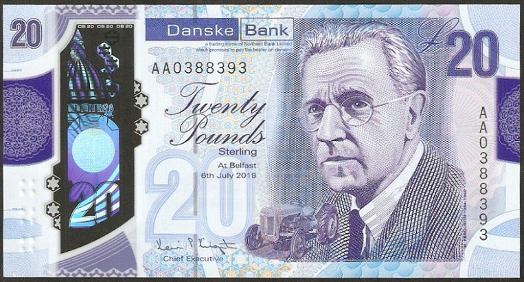 Danske Bank 20 Pounds Polymer Note 6th July 2019 Kevin Kingston.jpg