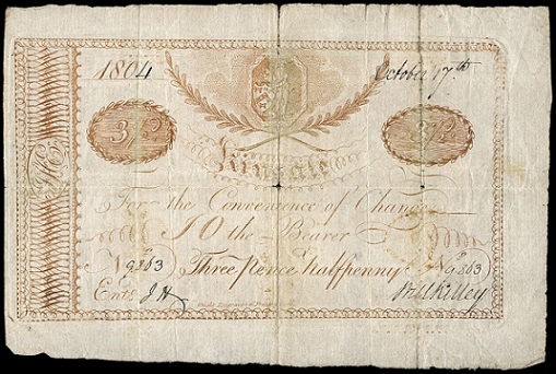 Kinsale IOU 3 Pence Halfpenny Oct.17th 1804.jpg