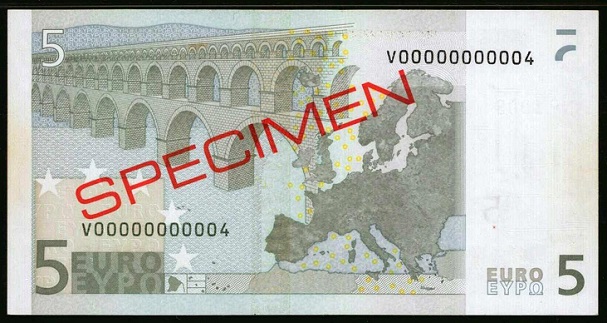 5 Euro Specimen 2002 Spain Duisenberg Reverse.jpg