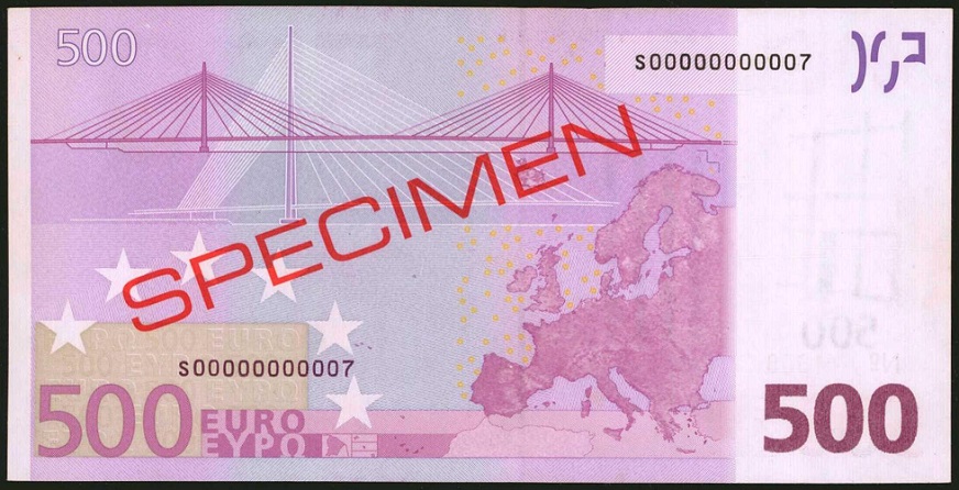 500 Euro Specimen 2002 Italy Duisenberg Reverse.jpg