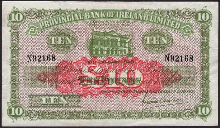 Provincial Bank 10 Pounds 10th January 1948 Clarke.jpg
