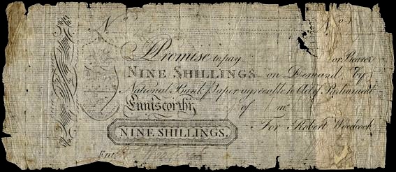 Robert Woodcock & Co. Enniscorthy 9 Shillings 29th Jan 1801.jpg