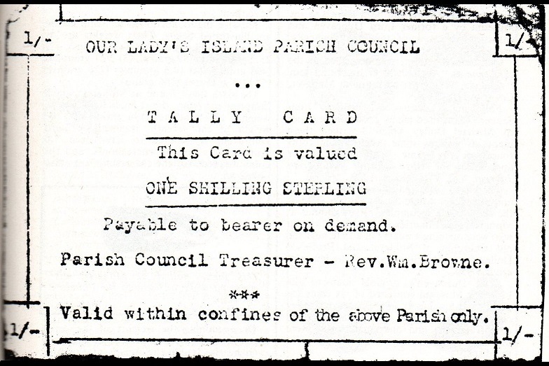Our Lady's Island Parish Council 1 Shilling ca. 1941.jpg