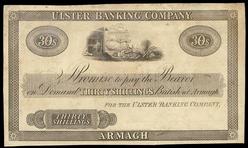 Ulster Bank  30 Shillings Proof ca. 1836-1845 Armagh.jpg