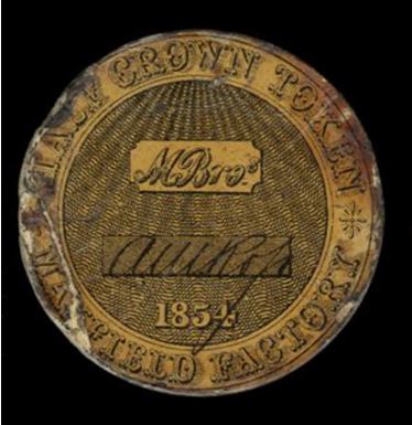 Malcomson Bros. Half Crown Token 1854 Reverse.JPG