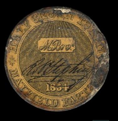 Malcomson Bros. Half Crown Token 1854 Front.JPG