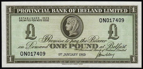 Provincial Bank 1 Pound 1st January 1969 McClay.jpg