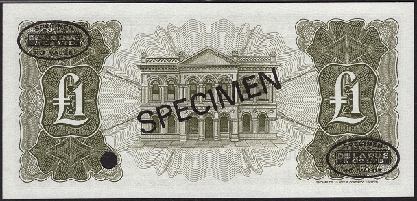 Provincial Bank 1 Pound Specimen De La Rue 1st Jan. 1969 McClay Reverse.jpg