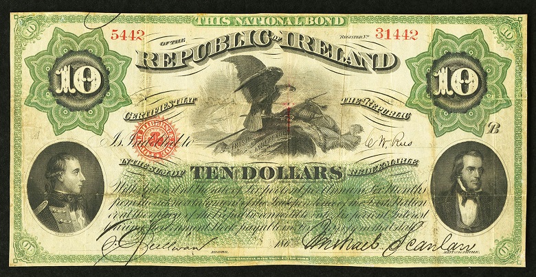 Fenian Bond 10 Dollars ca.1866 Sullivan Scanlon.jpg