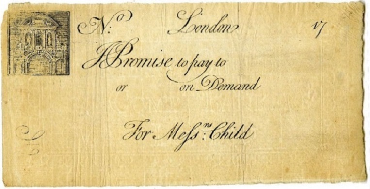 Messrs. Child & Co. Unissued Banknote ca. 1786.JPG