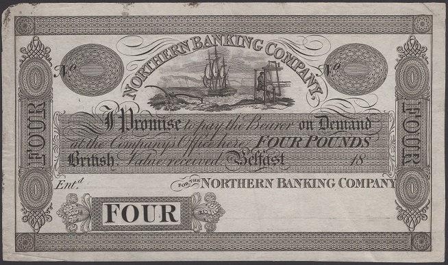 Northern Banking Company 4 pound Proof ca.1825-1850 Belfast.jpg