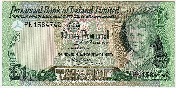 Provincial Bank of Ireland 1 Pound 1st Jan 1979 F.H.H. Hollway.jpg