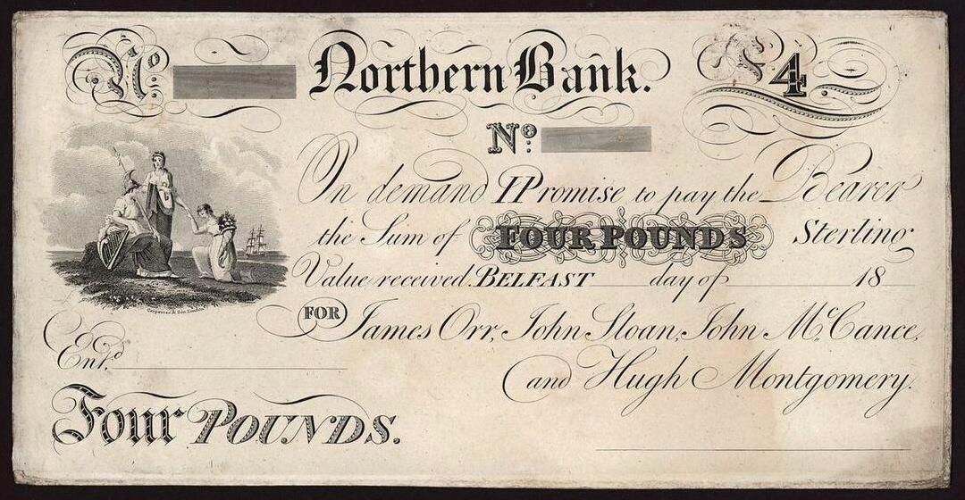 Northern Bank James Orr & C. 4 Pounds Proof ca.1820-1824.jpg