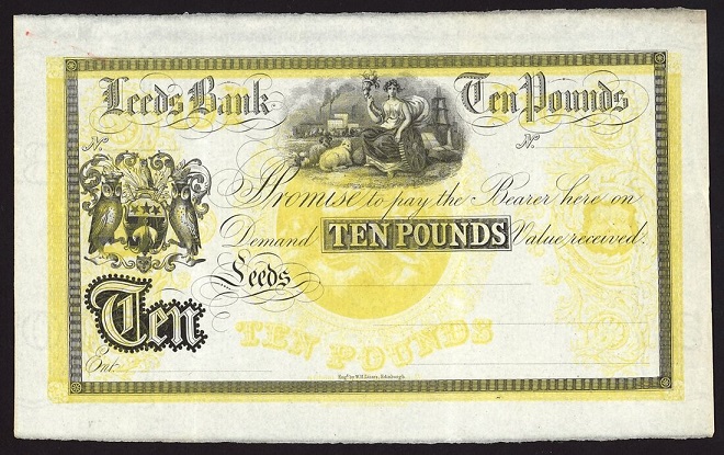 Leeds Bank 10 Pounds Proof ca. 1848.jpg