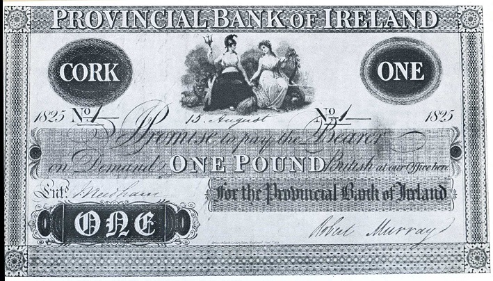 Provincial Bank of Ireland 1 Pound 15th Aug 1825 Cork Robert Murray.jpg