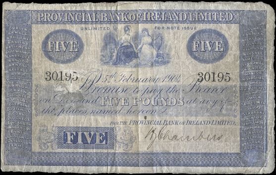 Provincial Bank 5 Pounds 5th Feb 1904 H.J. Chambers.jpg