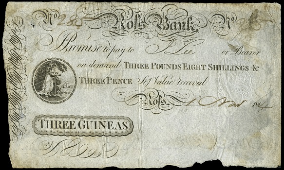 Ross Bank 3 Guineas 1st Nov. 1814.jpg