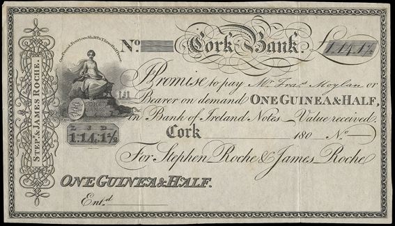 Cork Bank Roches 1 and Half Guineas Unissued ca.1800-1809.jpg