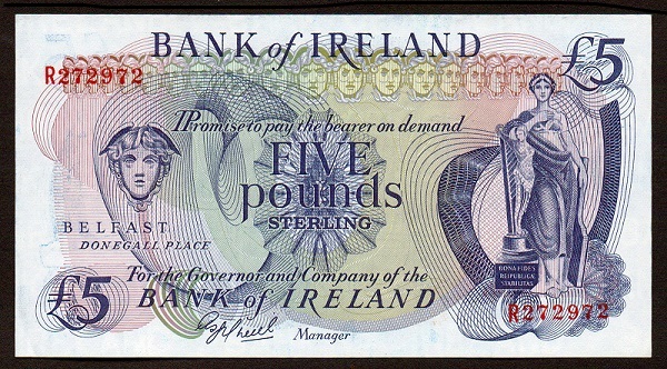 Bank of Ireland 5 Pounds ca. 1983 O'Neill.jpg