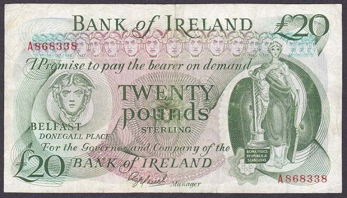 Bank of Ireland 20 Pounds ca. 1984 O'Neill.jpg