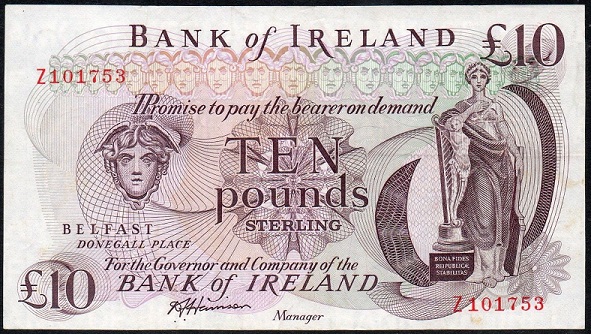 Bank of Ireland 10 Pounds Replacement ca.1985 Harrison.jpg