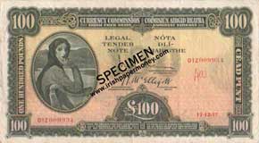 Currency Commission Irish Free State 100 Pounds 1937