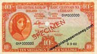 Central Bank of Ireland Ten Shillings 1962