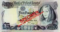 Provincial Bank of Ireland Five Pounds 1977
