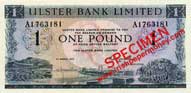 Ulster Bank One Pound 1973