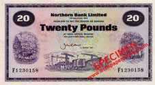 Northern Bank 20 Pounds 1970