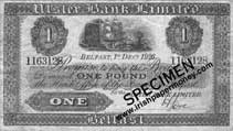 Ulster Bank Onen Pound 1926