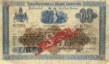 National Bank 5 Pounds 1919