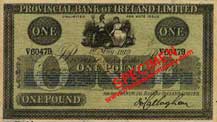 Provincial Bank of Ireland Limited One Pound 1919