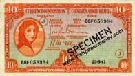 Currency Commission Ireland 10 Shillings 1941