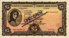 Ireland Currency Commission 5 Pounds 1941