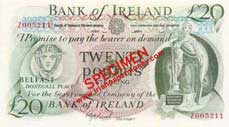 Bank of Ireland 20 Pounds 1983 bicentenary