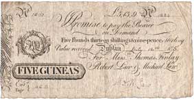 Finlay 5 Guineas 12th July 1825