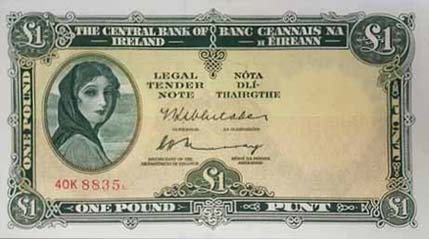 Date and serial numbers partially missing on 1974 One Pound note