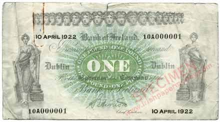 Bank of Ireland One Pound 1922