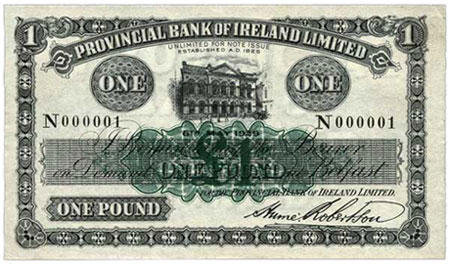 provincial bank of ireland one pound 1929