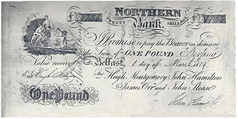 Hugh Montgomery and Co. The Northern Bank One Pound 1819