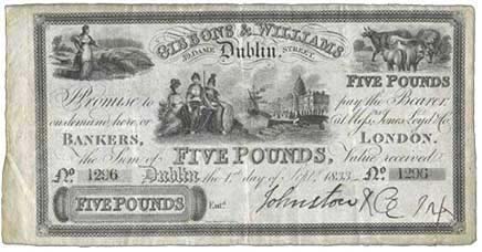 Gibbons and Williams 5 Pounds 1833