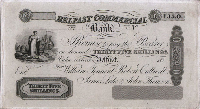 Belfast Commercial Bank. 35 Shillings